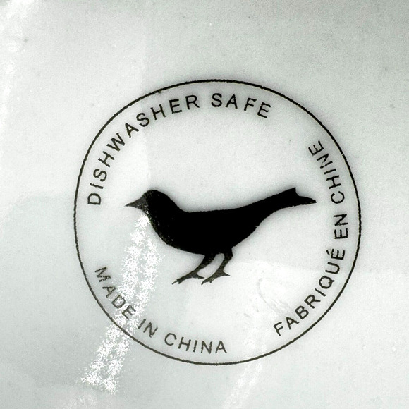 ANTHROPOLOGIE Fancy White Blue 21k Gold trim Floral Pitcher Vase. 8" inches tall - Picture 5 of 7